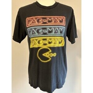 PAC MAN Black Graphic Tee Medium